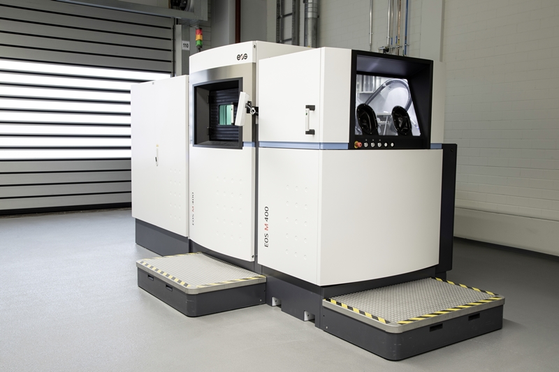 This EOS laser additive manufacturing system is being being used by Audi's development team to work on tool production. 