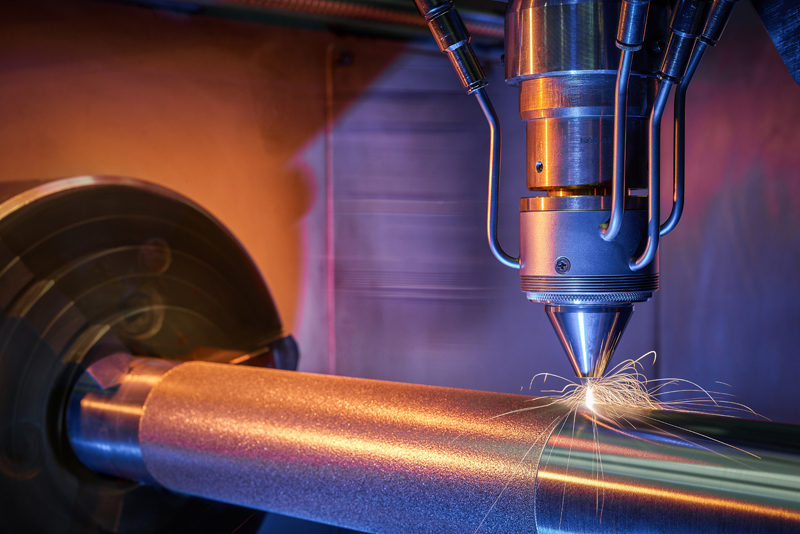 With EHLA, metal protective layers can be applied by laser with ultra-high-speed. Photo  &copy; Fraunhofer ILT, Aachen, Germany / Volker Lannert.