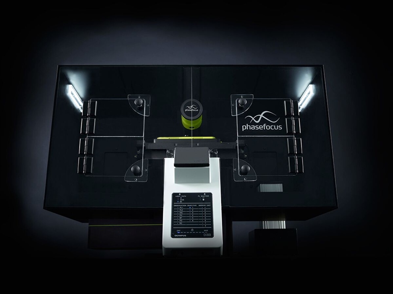 Instead of conventional collection optics, Phasefocus
