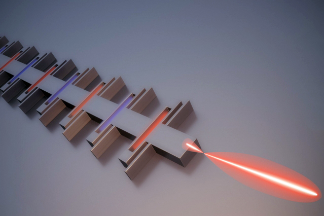 Model of MIT's unidirectional photonic wire laser. Image: MIT.