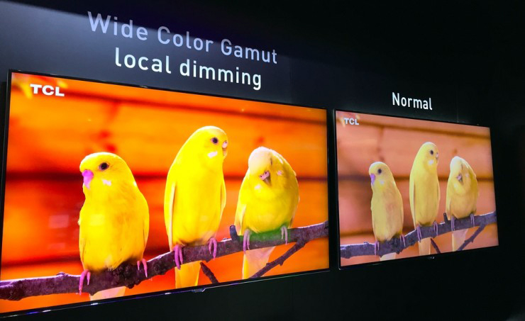 The difference in color quality created by Wide Color Gamut for HDR standards. Image courtesy 4k.com.