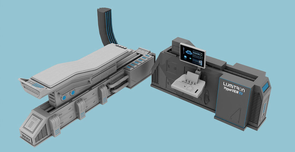Artist's impression of a HyperVIEW system, considerably smaller than a conventional synchrotron X-ray platform. Credit: Lumitron Technologies.