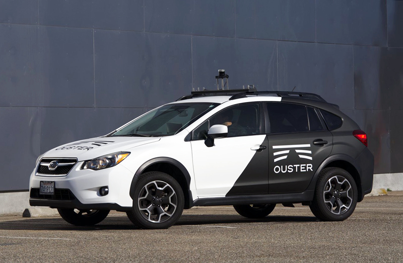 Ouster's technology is based on a two-chip design: monolithic laser array plus monolithic receiver ASIC.