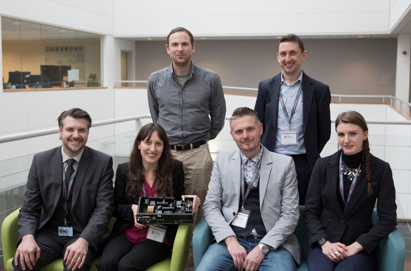 The collaborative team from optical processing startup Optalysys and the Earlham Institute, which has demonstrated potentially huge savings in time and energy costs of DNA sequencing. Photo: Optalysys.