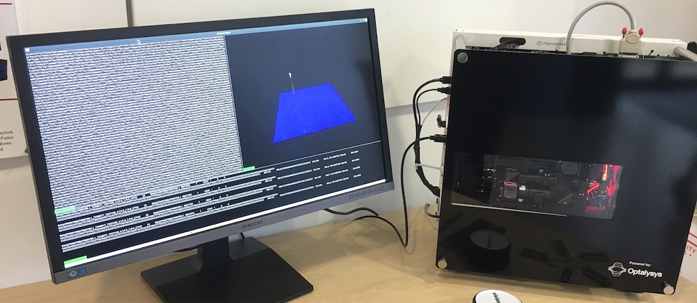 Optalysys optical co-processors use low power laser light, rather than electricity, to perform processor intensive convolution functions in parallel. Credit: Optalysys.