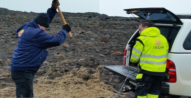 Fiber-optic cables can be used to detect earthquakes and other ground movements. The data cables can also pick up seismic signals from hammer shots, passing cars or wave movements in the ocean. Photo: P Jousset (GFZ).