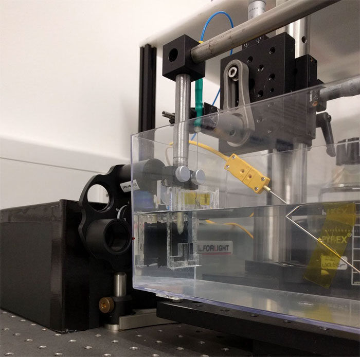 Demonstrating video-rate, real-time 2D imaging could make all-optical ultrasound practical for routine clinical use. Credit: Erwin Alles, UCL.