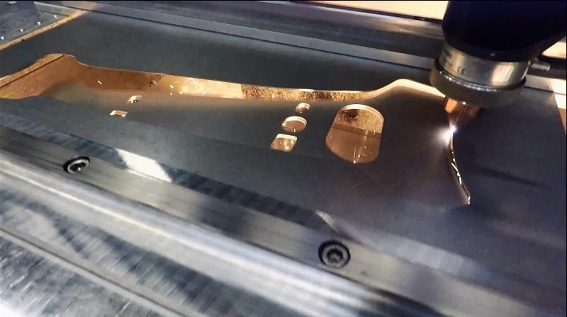 ILT and Bilstein have developed a very fast cutting process for differentiated rolled strip with partially different properties. &copy; Fraunhofer ILT. 