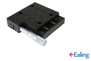 Manual Single Axis Stage, 25 mm Travel, Micrometer Actuator (Non-Locking), Side Driven, Metric Top Plate 
