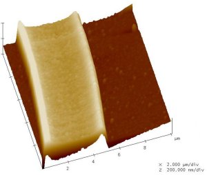 AFM image of cured micro-line