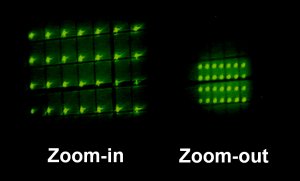 Integrated fluidic adaptive zoom lens