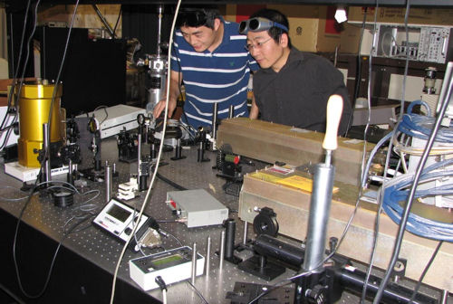 Lehigh University, Yujie Ding created terahertz (THz) pulses by frequency mixing the beams from two carbon-dioxide lasers