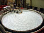 Scientists prepare to cast the 8.4 m diameter mirror