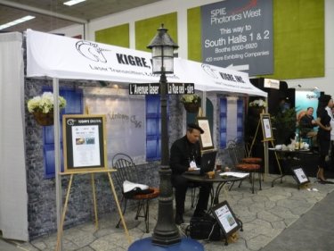 Kigre's booth at Photonics West 2009
