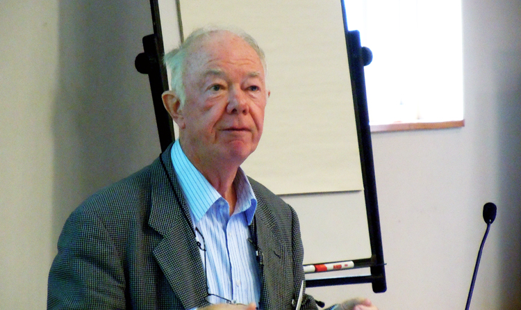 Illuminating: Prof. Alf Adams of Surrey University.