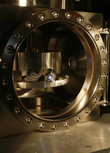 The ChemCam laser being tested