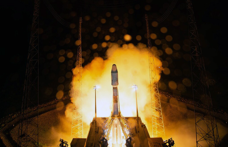 Better late than never: Cheops' transport rocket blasts off.