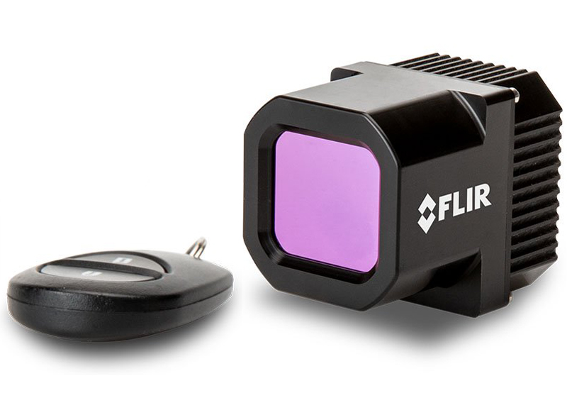 FLIR's second generation of thermal cameras (with car key for scale).
