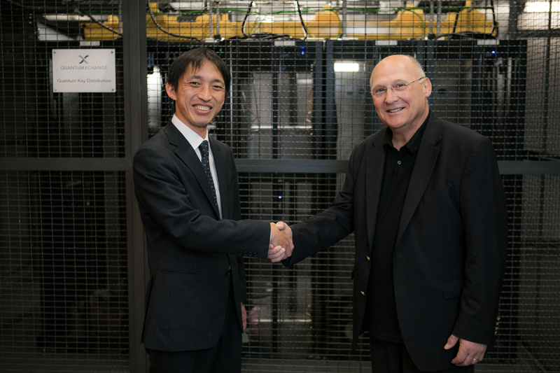 Joint venture: Shinya Murai, of Toshiba, and John Prisco, of Quantum Xchange.