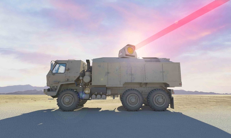 Truck-mounted laser weapon