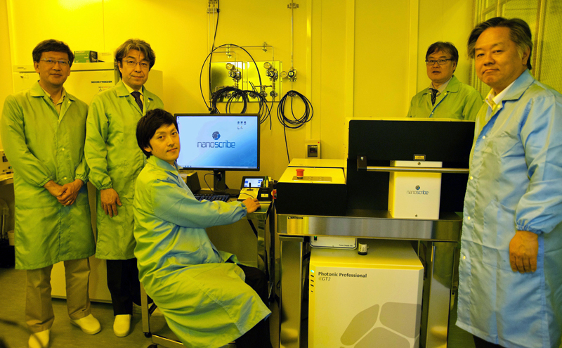 The Keio team begins 3D manufacturing operations with the Nanoscribe GT2.