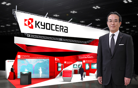 Expansive: Kyocera with its President, Hideo Tanimoto.