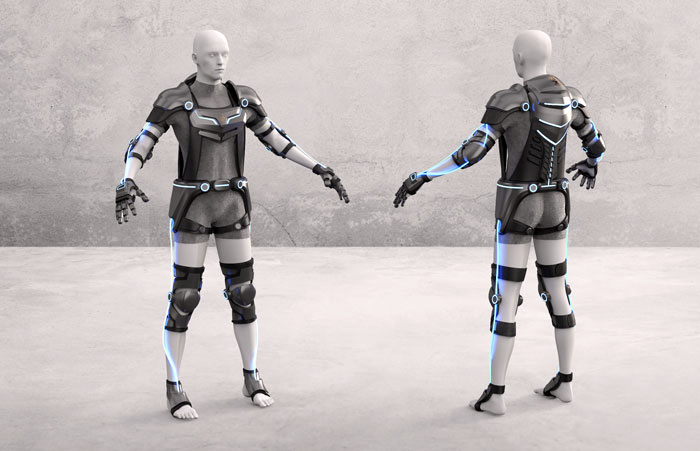 Optical sensing and control: Moiin's X-1 suit.