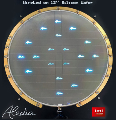 Aledia's microLED chips on 300mm silicon wafers are said to be world’s first.
