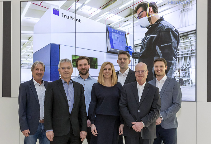 Project team from Heraeus Amloy and Trumpf Additive Manufacturing.