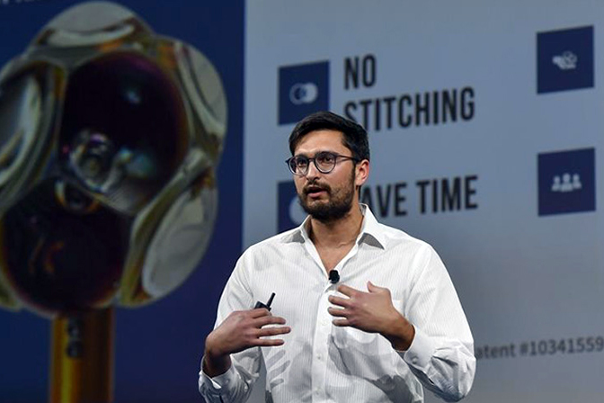 Zak Niazi, Circle Optics, pitches the Hydra 360° camera at the 2020 Startup Challenge.