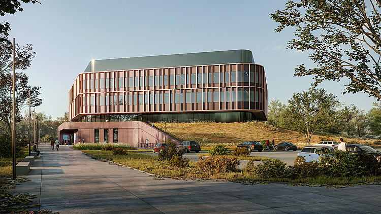 Design for the planned OPTICUM research building in Hannover.