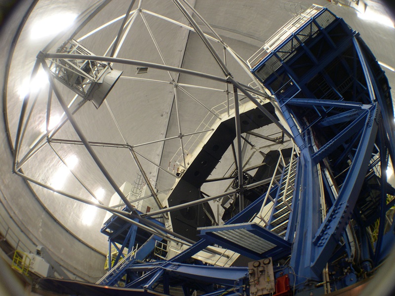 The Keck II 10-meter telescope, located on Maunakea, Hawaii.