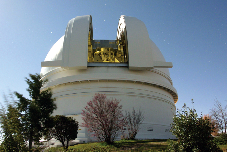 Hale Telescope at Caltech’s Palomar Observatory in San Diego County, California.