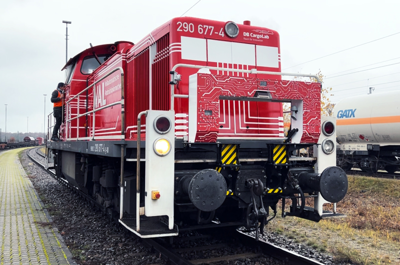 A train using Railergy's solution powered by Aeva's Aeries II 4D lidar.