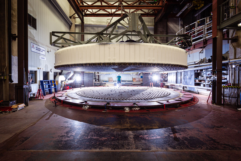 Installation of one of GMT’s 8.4-m-diameter primary mirrors.