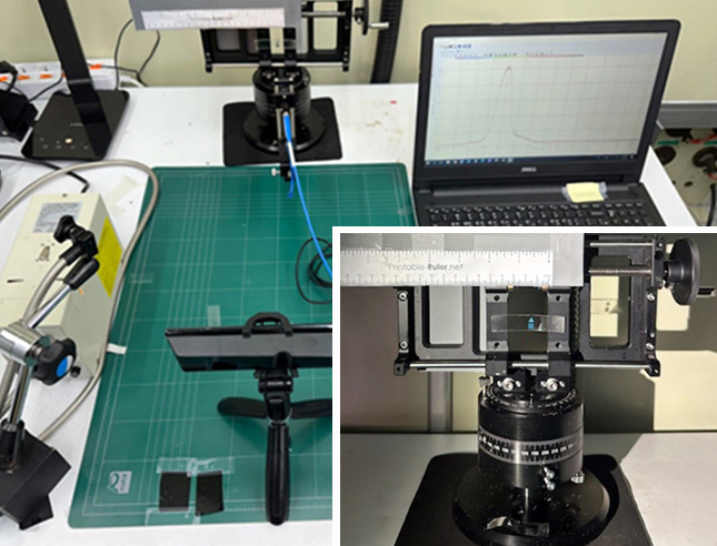 Equipment for nano-optical sensor experiment.