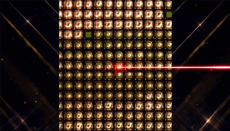 Determining the ablation depth of an aluminum sample.