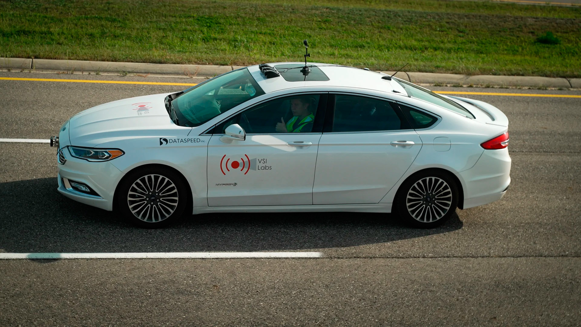 Under test: Ford Fusion Hybrid research vehicle.