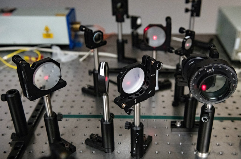 Low-power laser breaks the chemical bonding of target plastics.