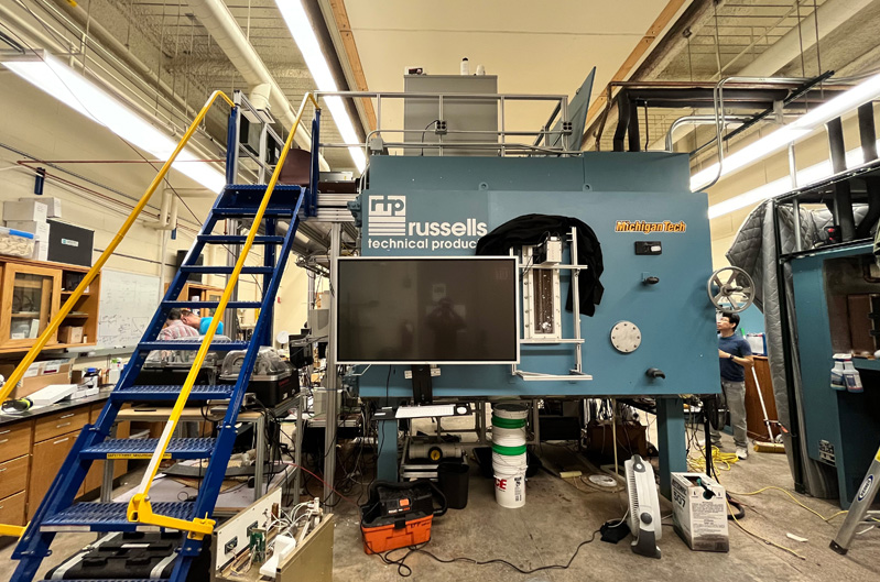 Experimental setup at Michigan Technological University.