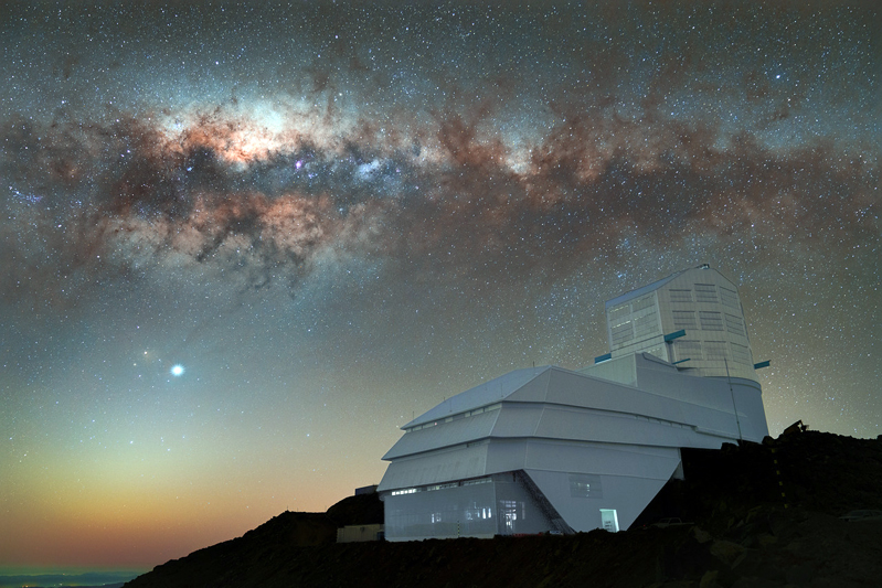Rubin is positioned on a mountain in Chile.