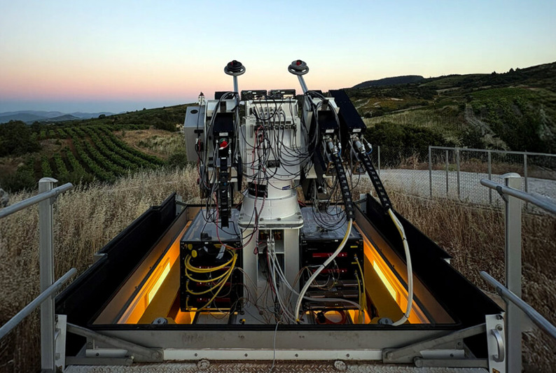 ESA’s multi-beam high-power fiber laser transmission system.