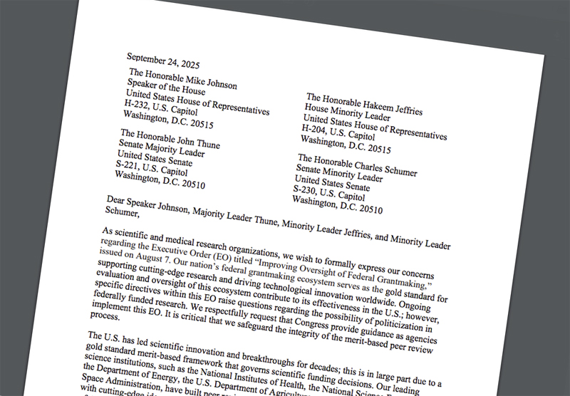 The letter addressed to the United States Congress.