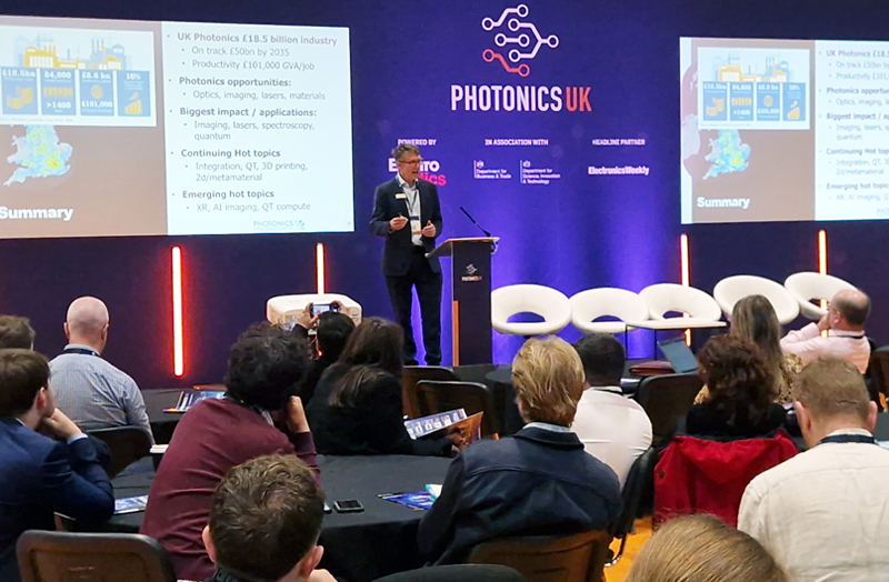 John Lincoln: “UK photonics is an £18.5 billion industry.” 