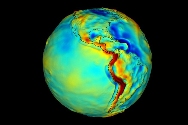 Variable: a NASA map of Earth’s gravity. Click for info.