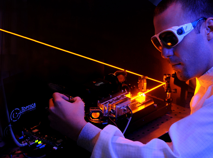 The future's orange: Toptica’s 20W, 589 nm, guide star laser system.