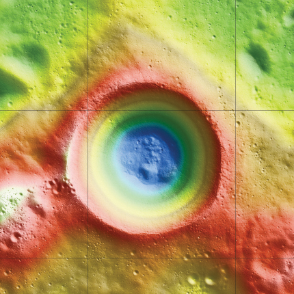 Water hole? New elevation map of Shackleton crater. 