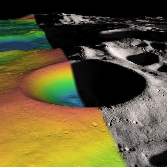 Pole hole: Shackleton crater at the moon's South Pole.