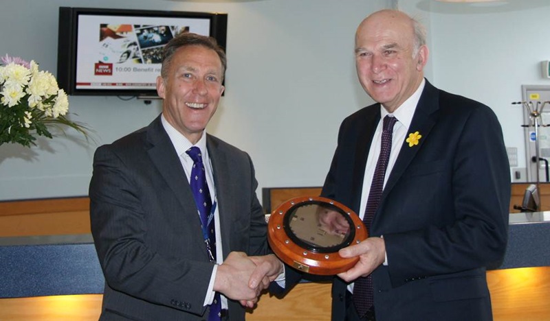Vince Cable MP at Plessey