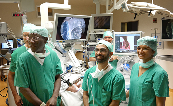 Robotic assistance: the surgical team